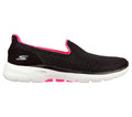 Skechers Womens GOwalk 6 Big Splash Walking Sports Shoes Black Hot Pink