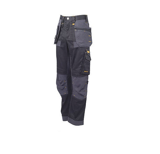 DeWalt Harrison Work Trousers Mens Stretch Cargo Pants Multi Zip Pockets Size