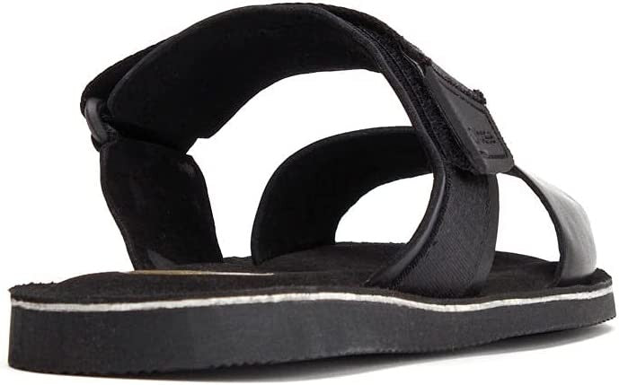 Base London Men's Katsu Leather Slip On Sandal Black