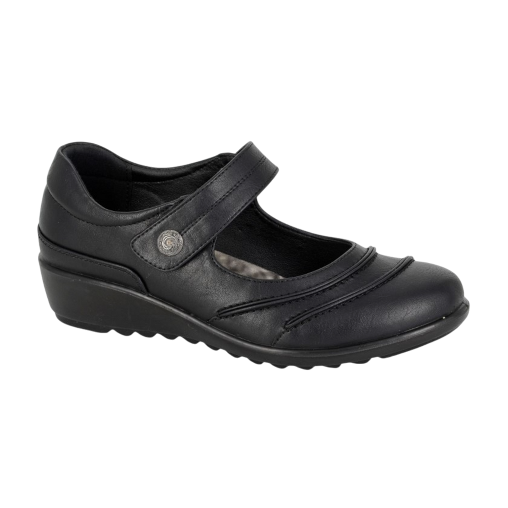 Boulevard Women’s Extra Wide EEE Fit Mary Jane Shoes Black