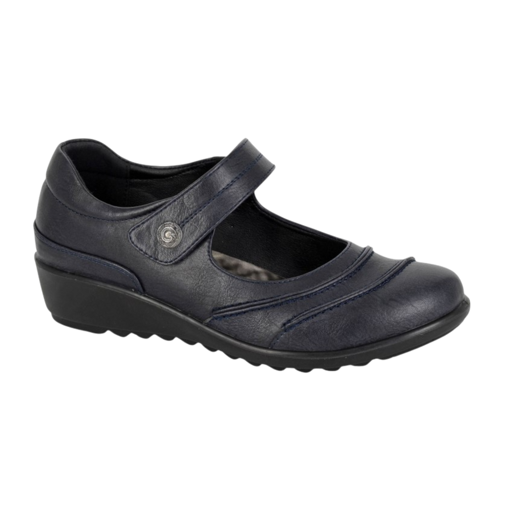 Boulevard Women’s Extra Wide EEE Fit Mary Jane Shoes Navy