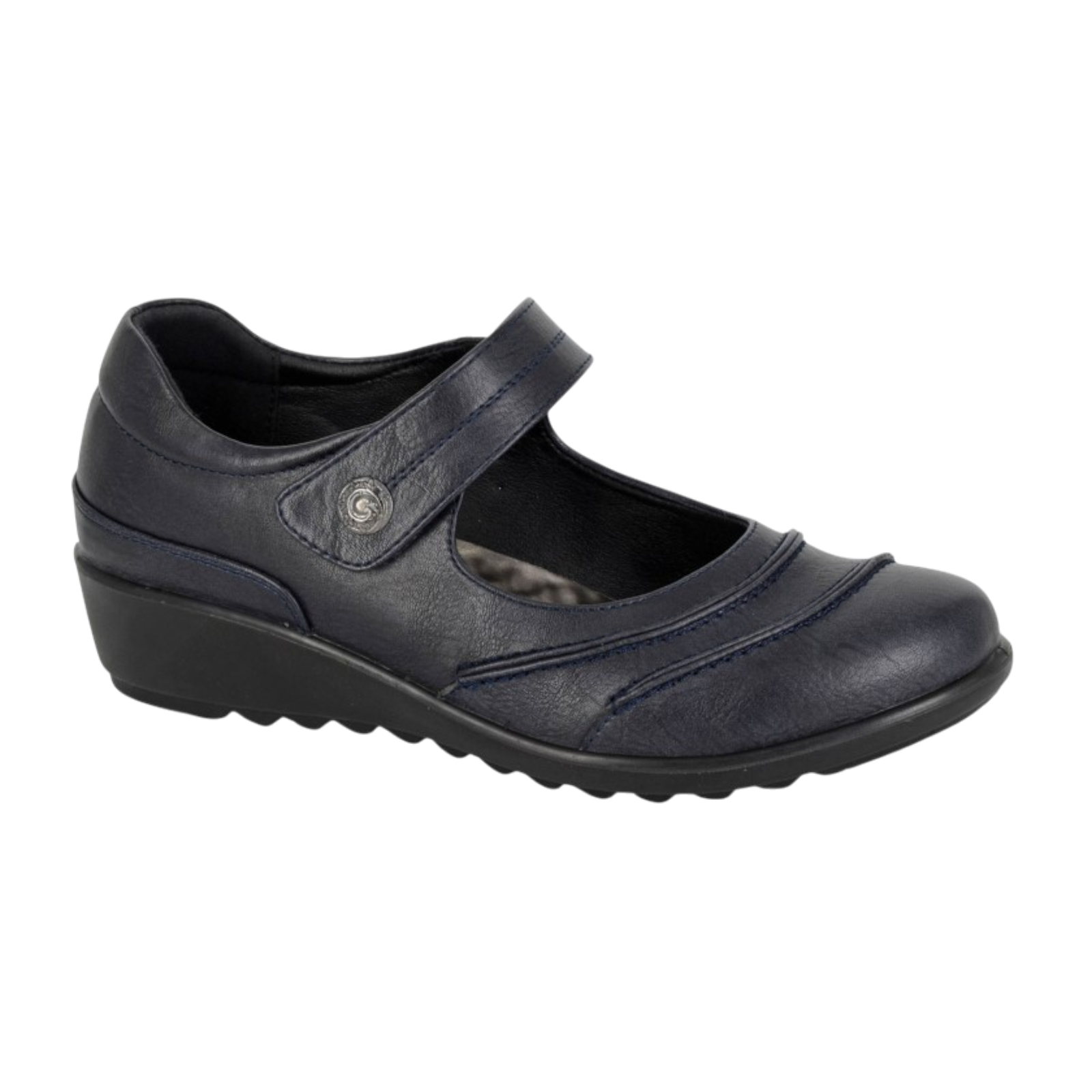 Boulevard Women’s Extra Wide EEE Fit Mary Jane Shoes Navy