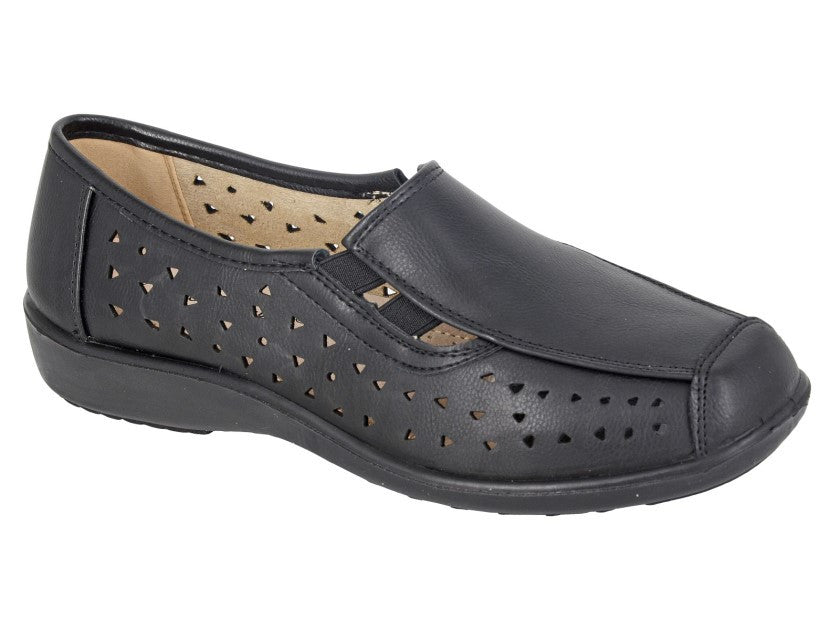 Ladies Bouelvard Side Gusset Shoes Black