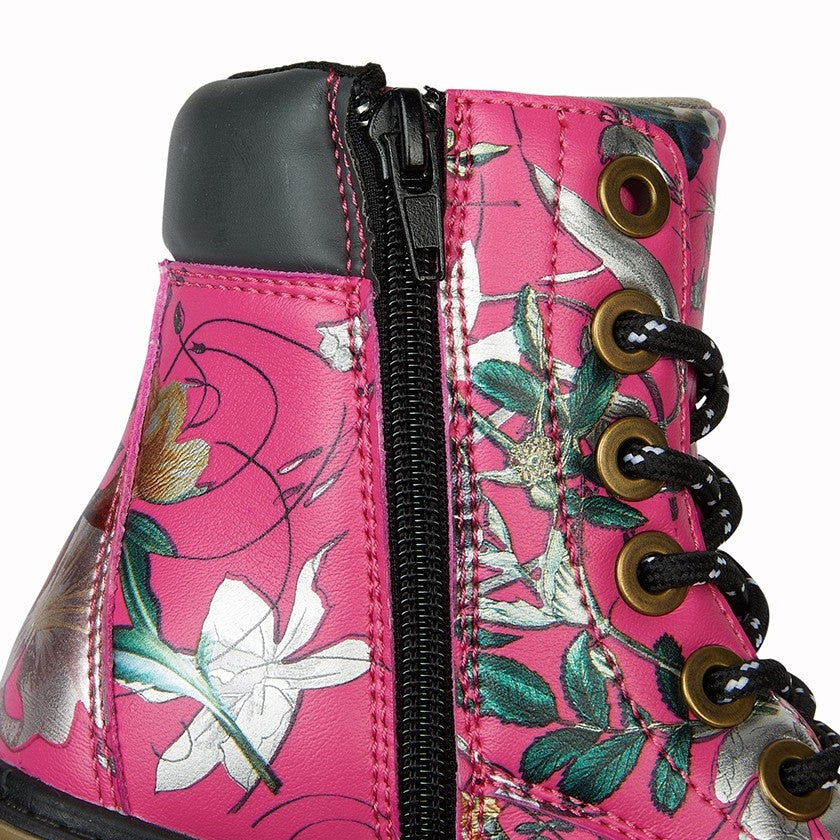 Cipriata Girls Ankle Boots Zip Up Memory Foam Women Black Pink Biker Shoes Size