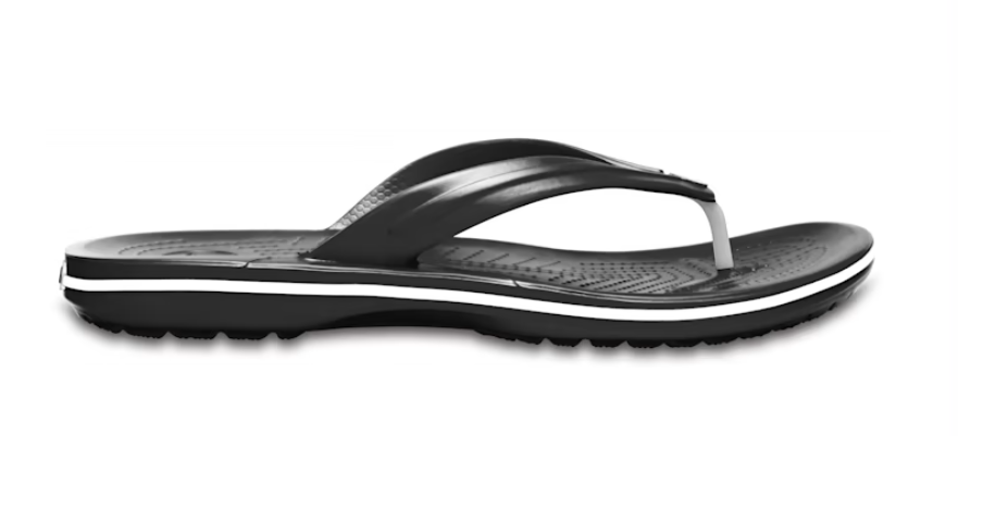 Crocs Crocband Lightweight Toe Post Beach Pool Flip Flops Black