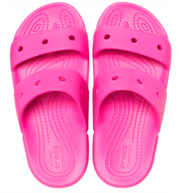 Crocs Kids Classic Boys Girls Lightweight Slide Sandals Pink Juice