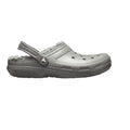 Crocs Lined Adults Mens Womens Classic Warm Faux Fur Slip On Slipper Clogs Slate Grey