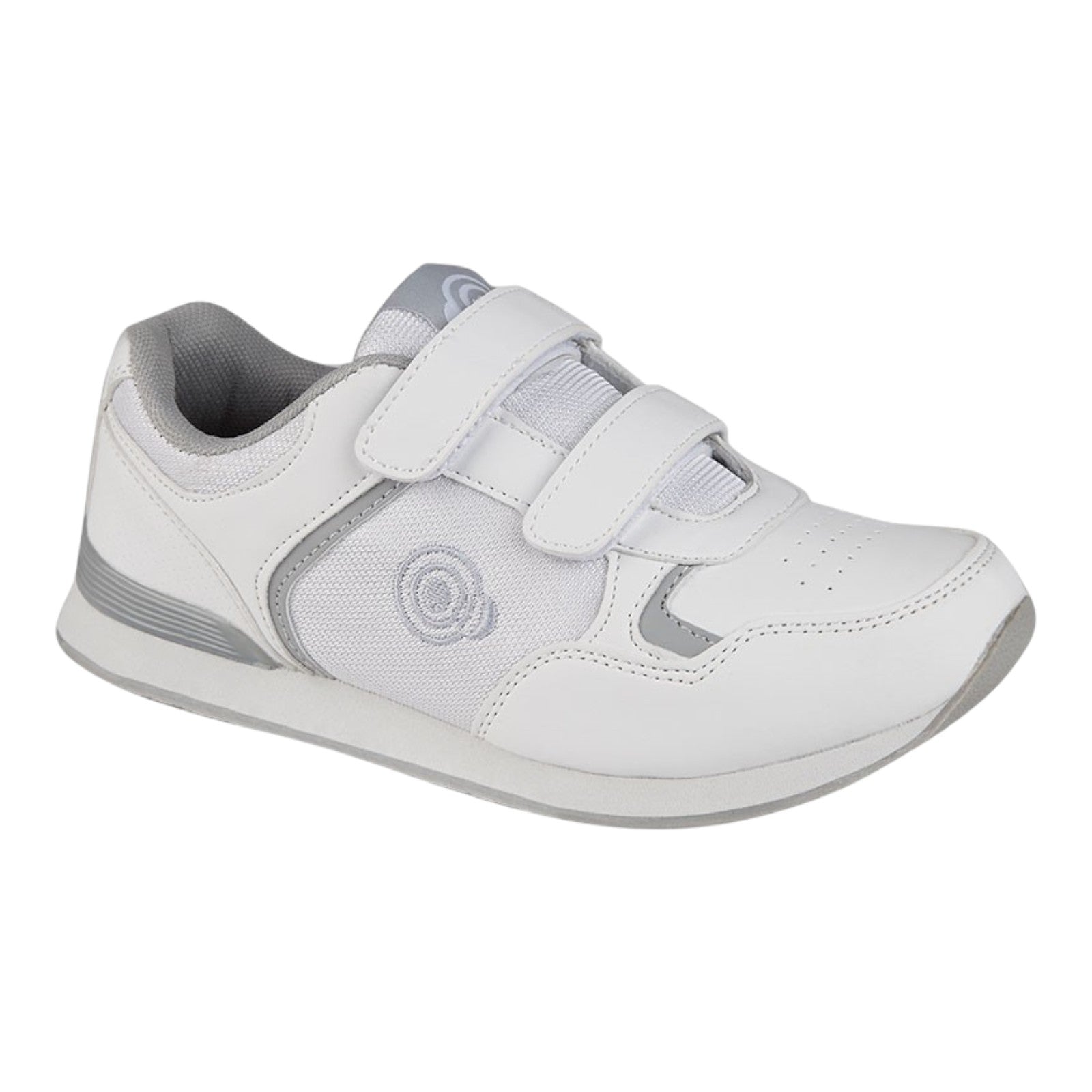 DEK Womens Touch Fastening No Tred Bowling Shoes – White