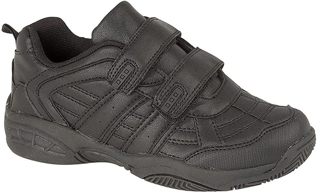 DEK Kids Casual Strap Up School Trainers Black