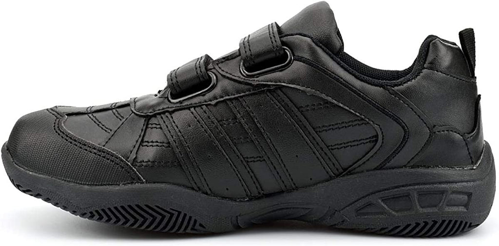 DEK Kids Casual Strap Up School Trainers Black