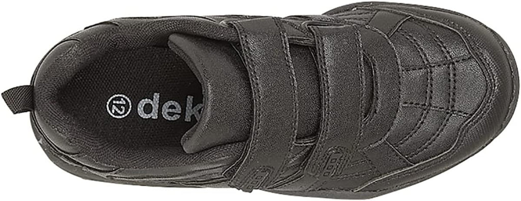DEK Kids Casual Strap Up School Trainers Black