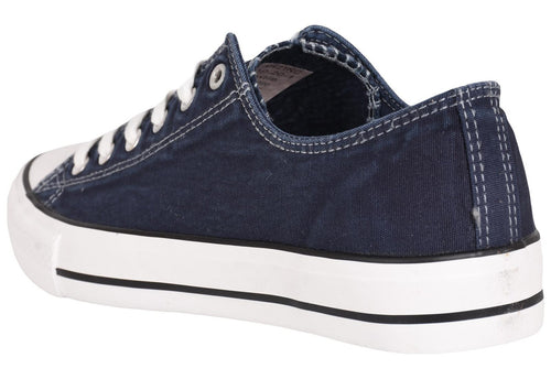 Dek Unisex Canvas Retro Plimsolls Trainers Navy