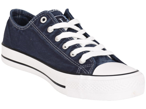 Dek Unisex Canvas Retro Plimsolls Trainers Navy
