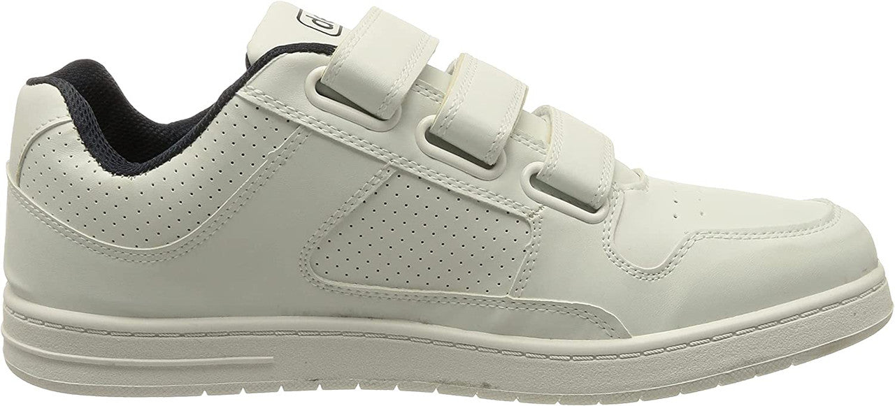 DEK Mens Strap Up Bowling Trainer White