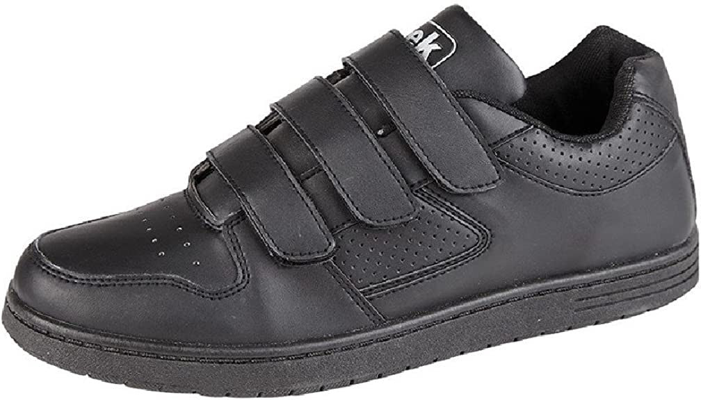 DEK Mens Strap Up Bowling Trainer Black