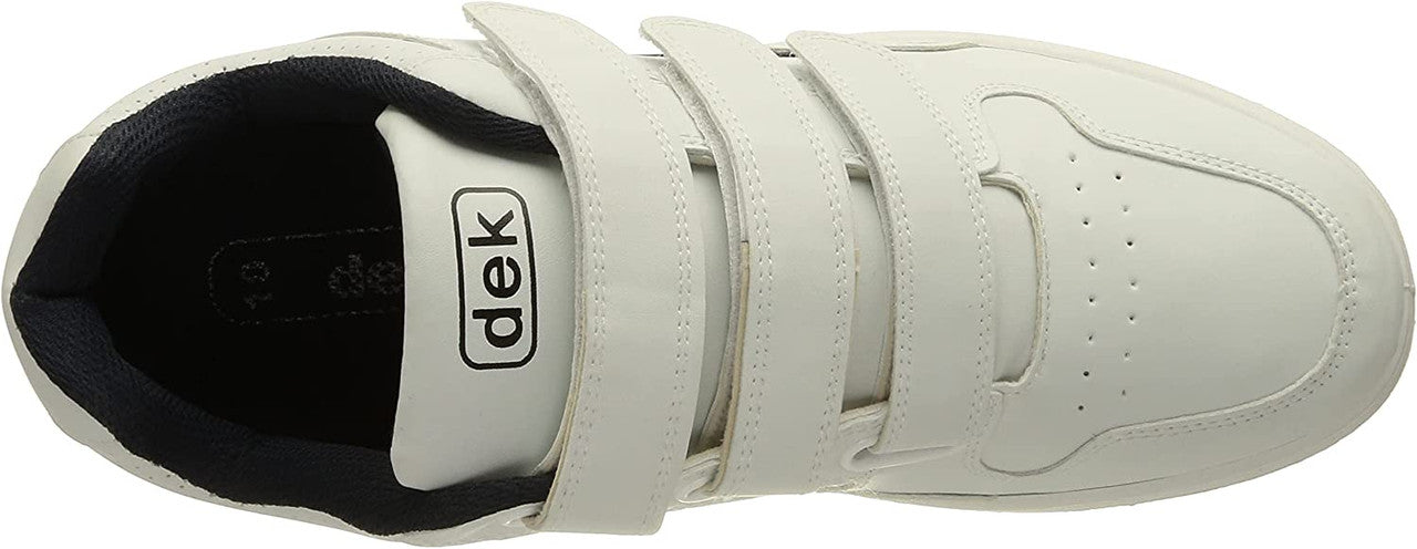 DEK Mens Strap Up Bowling Trainer White
