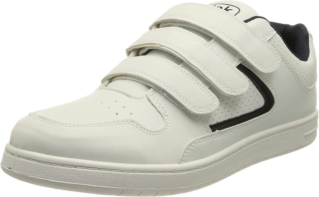 DEK Mens Strap Up Bowling Trainer White