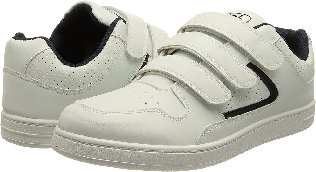 DEK Mens Strap Up Bowling Trainer White