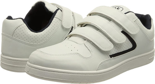 DEK Mens Strap Up Bowling Trainer White