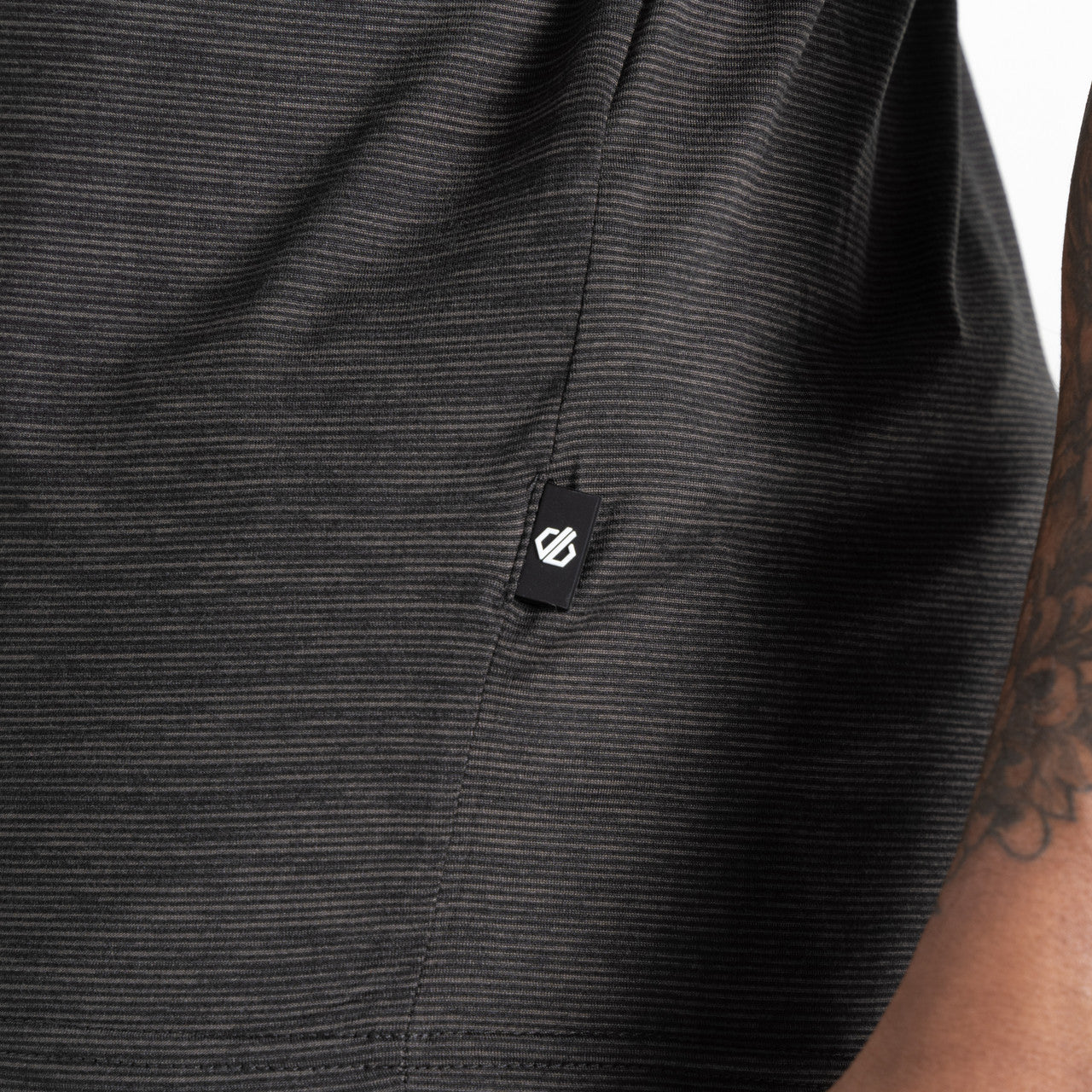 Dare2B Persist Tee Men's Crew Top Breathable T Shirt Black Marl