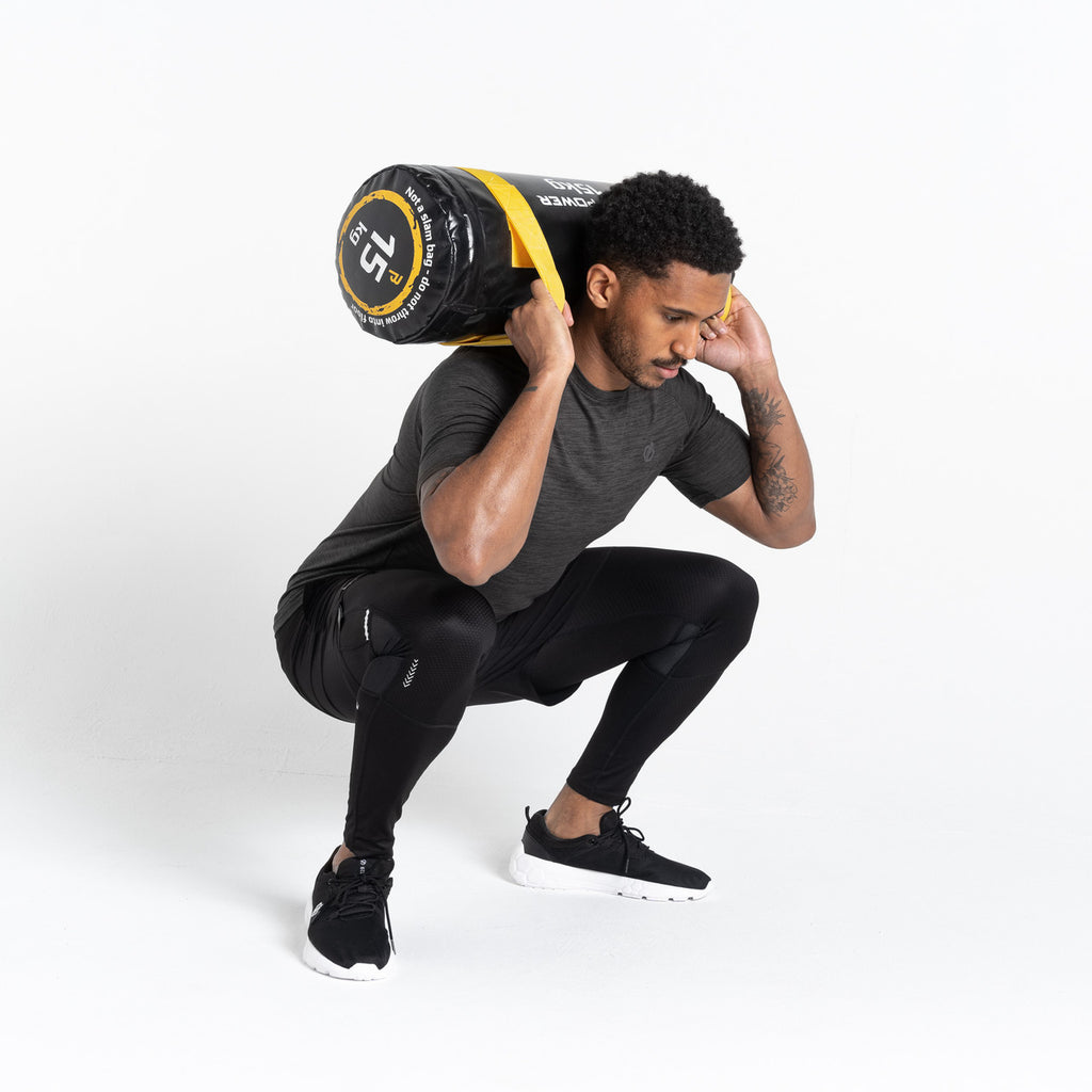 Dare2B Persist Tee Men's Crew Top Breathable T Shirt Black Marl