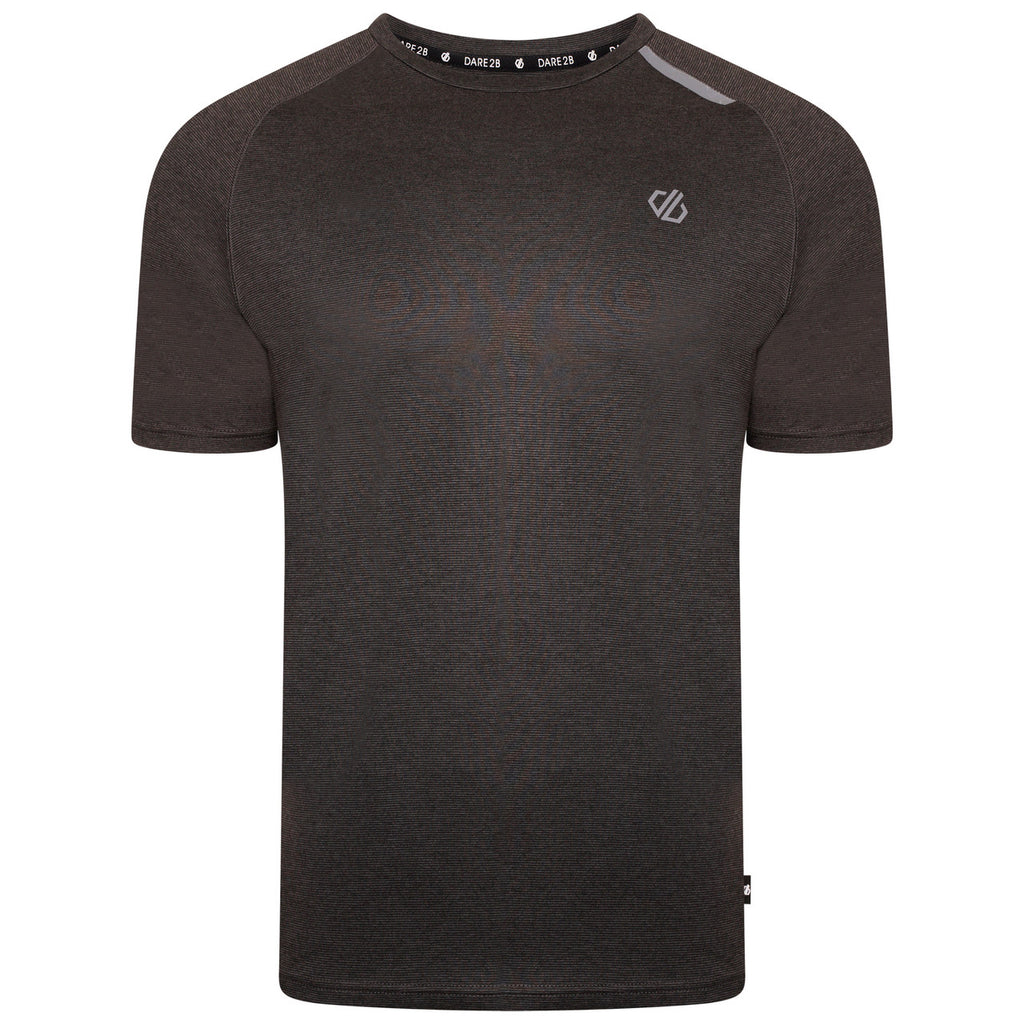 Dare2B Persist Tee Men's Crew Top Breathable T Shirt Black Marl