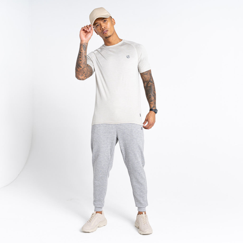 Dare2B Persist Tee Men's Crew Top Breathable T Shirt Willow Grey Marl