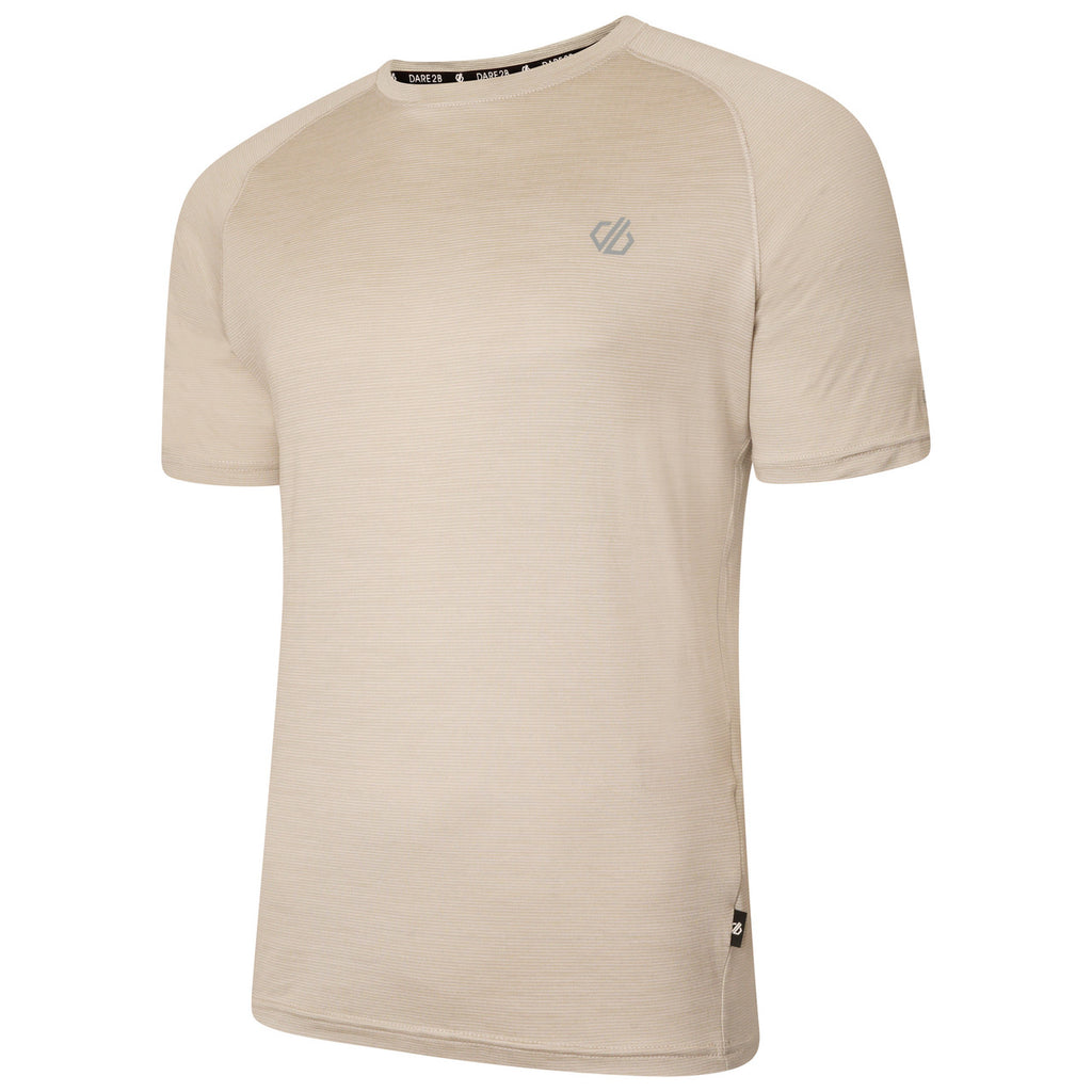 Dare2B Persist Tee Men's Crew Top Breathable T Shirt Willow Grey Marl