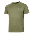 Dare2B Persist Tee Men's Crew Top Breathable T Shirt Oil Green Marl