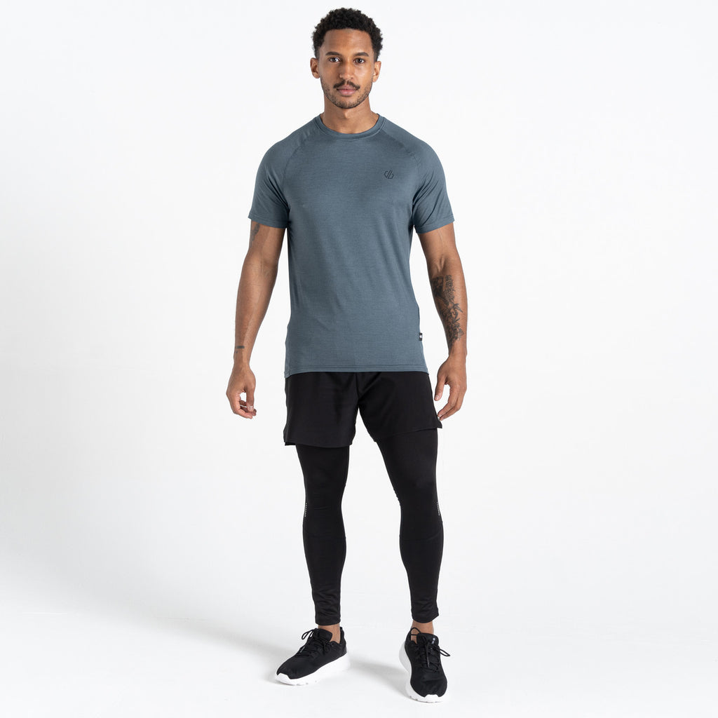 Dare2B Persist Tee Men's Crew Top Breathable T Shirt Orion Grey Marl