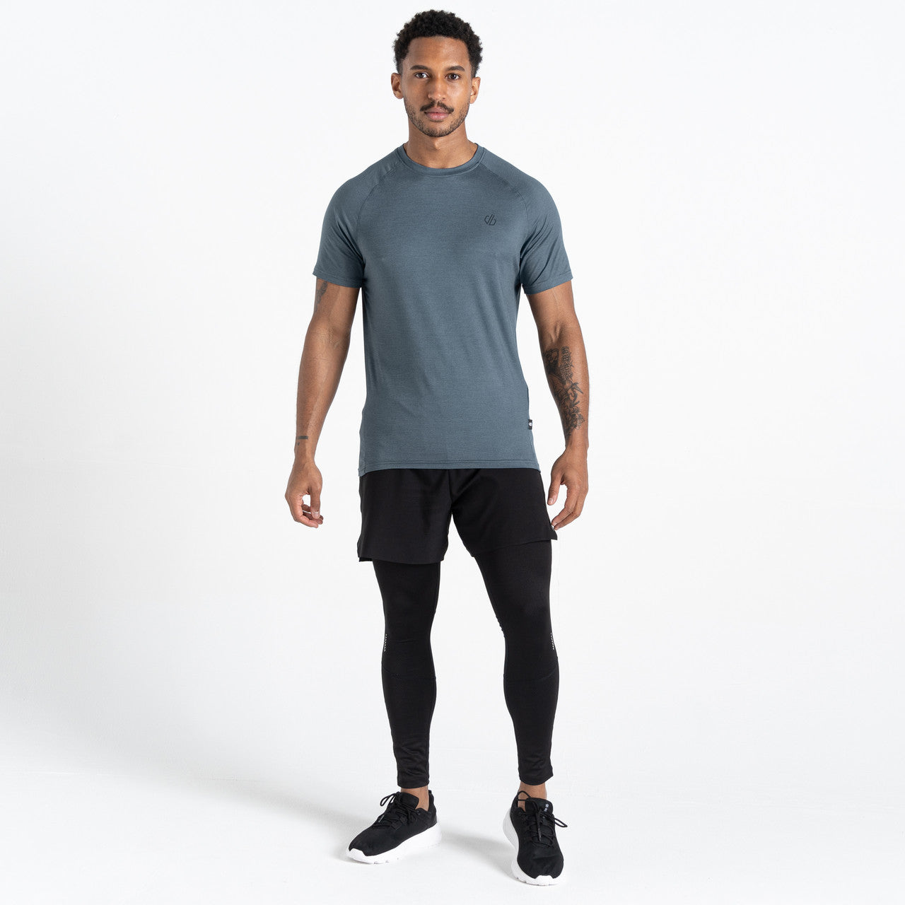 Dare2B Persist Tee Men's Crew Top Breathable T Shirt Orion Grey Marl