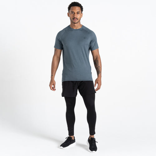 Dare2B Persist Tee Men's Crew Top Breathable T Shirt Orion Grey Marl