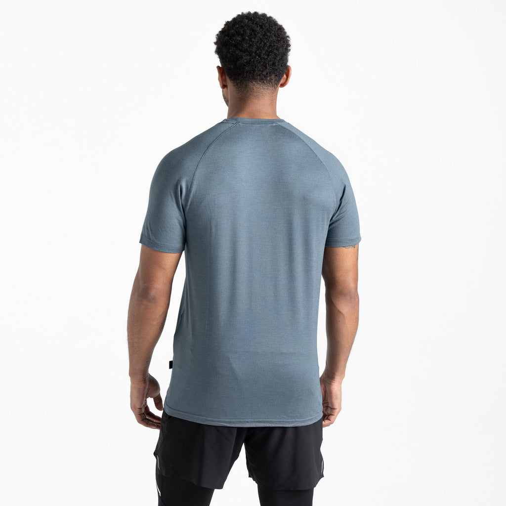 Dare2B Persist Tee Men's Crew Top Breathable T Shirt Orion Grey Marl