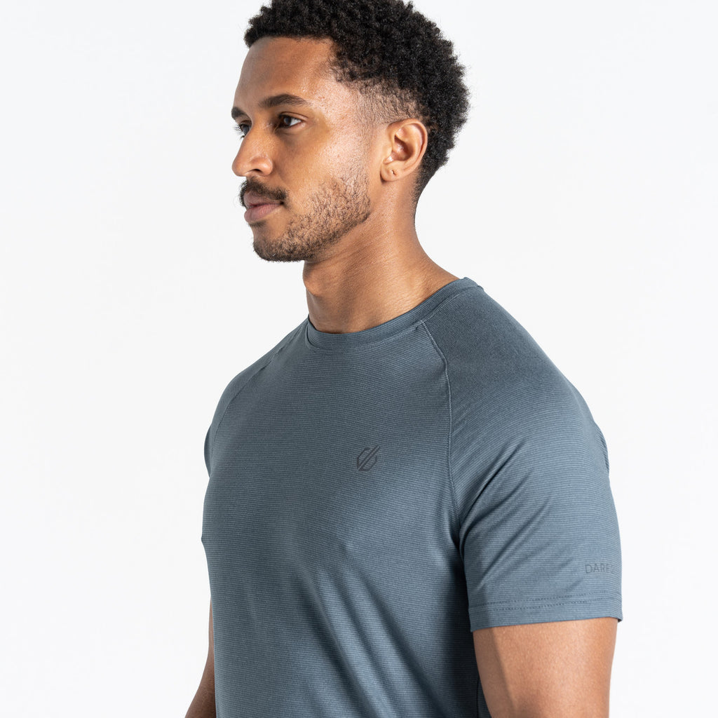 Dare2B Persist Tee Men's Crew Top Breathable T Shirt Orion Grey Marl