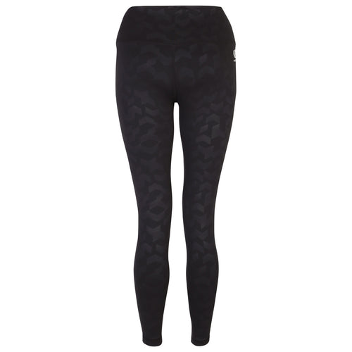 Dare 2b Women's Influential Tight Gym Leggings Capri Black Chevron Print