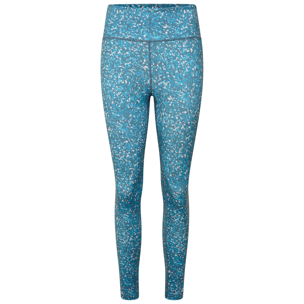 Dare2B Women's Influential Tight Gym Leggings Capri Blue Fracture