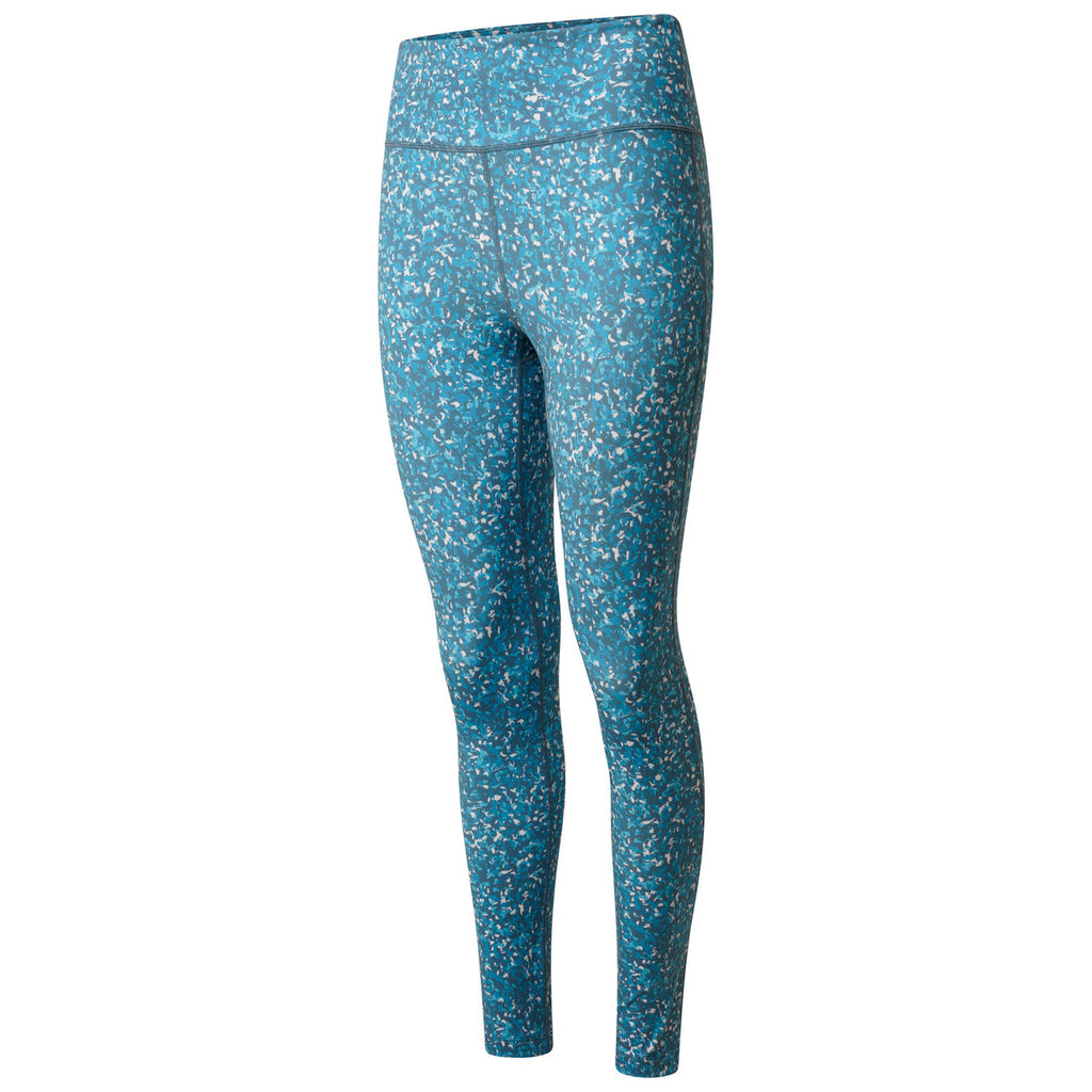 Dare2B Women's Influential Tight Gym Leggings Capri Blue Fracture