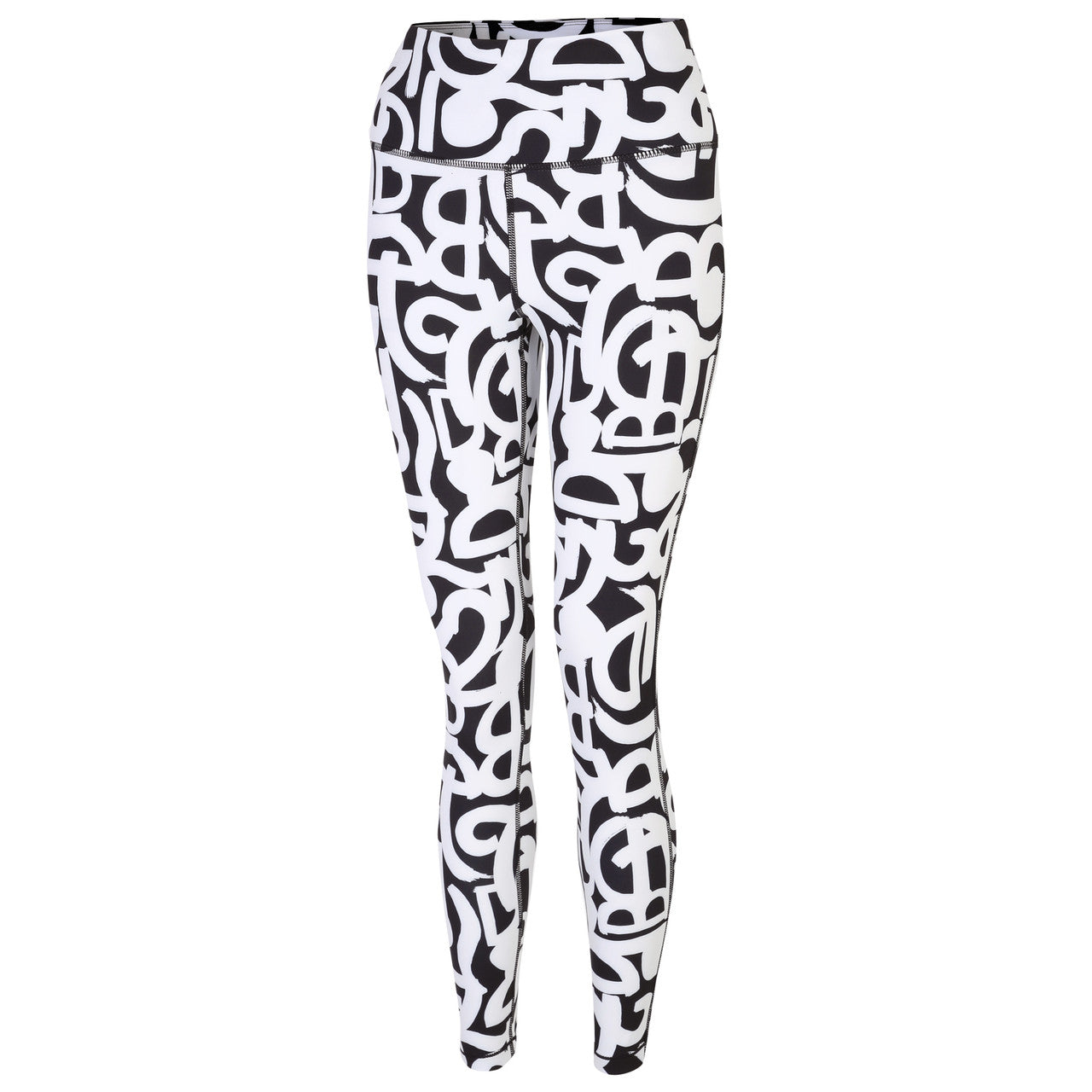 Dare 2b Women's Influential Tight Gym Leggings Black & White Grafitti
