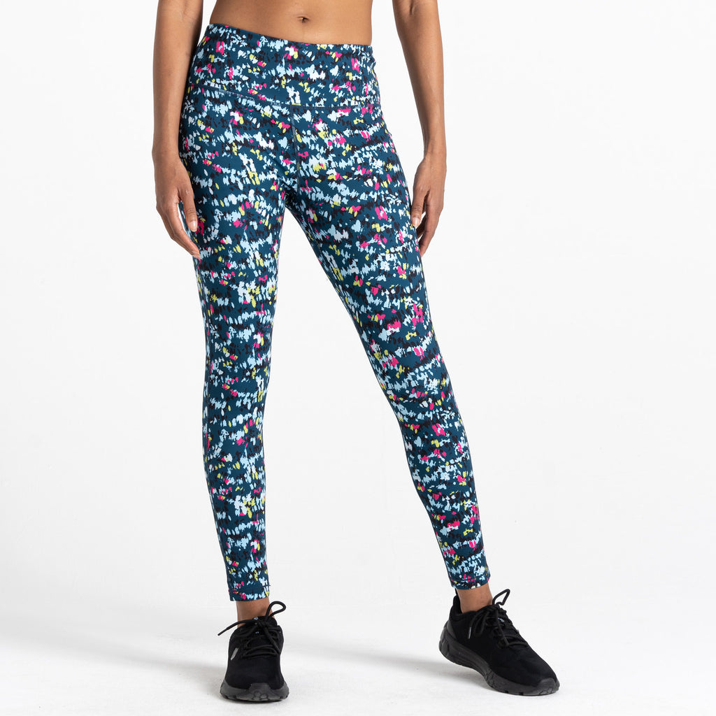 Dare 2b Women's Influential Tight Gym Leggings Capri Moonlight Denim Dash