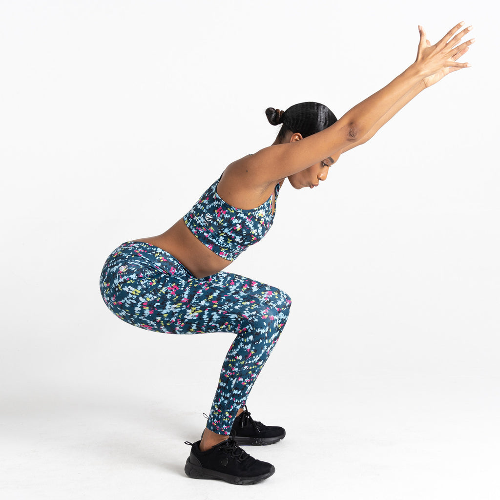 Dare 2b Women's Influential Tight Gym Leggings Capri Moonlight Denim Dash