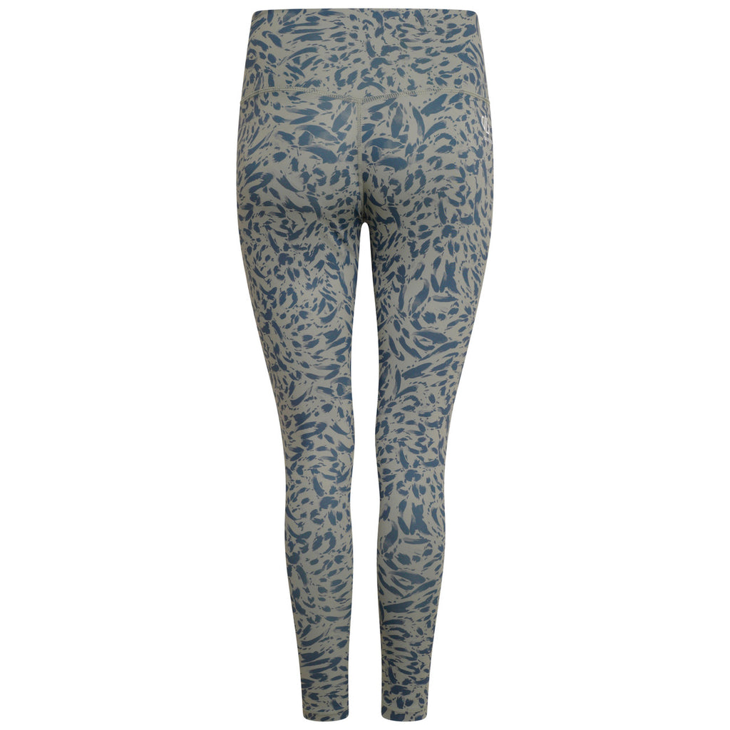Dare 2b Women's Influential Tight Gym Leggings Capri Lilypad Green Animal