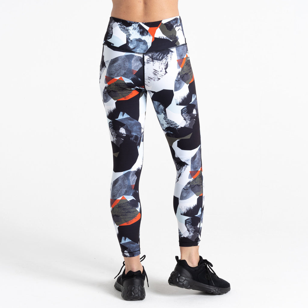 Dare 2b Women's Influential Tight Gym Leggings Lichen Green Abstract