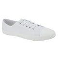 DEK Mens Retro Lace Up Canvas Plimpsoll Pump White