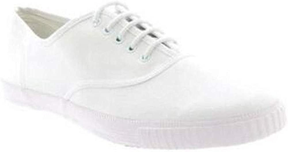 DEK Mens Retro Lace Up Canvas Plimpsoll White