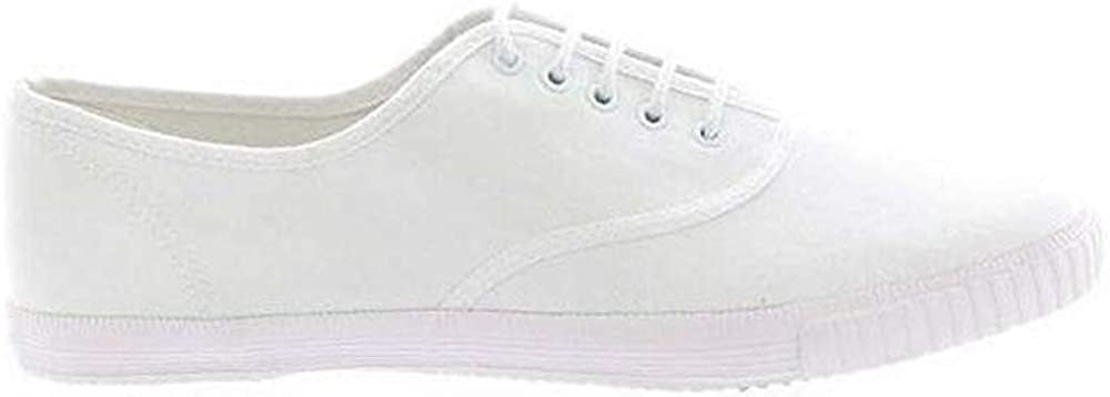 DEK Mens Retro Lace Up Canvas Plimpsoll White