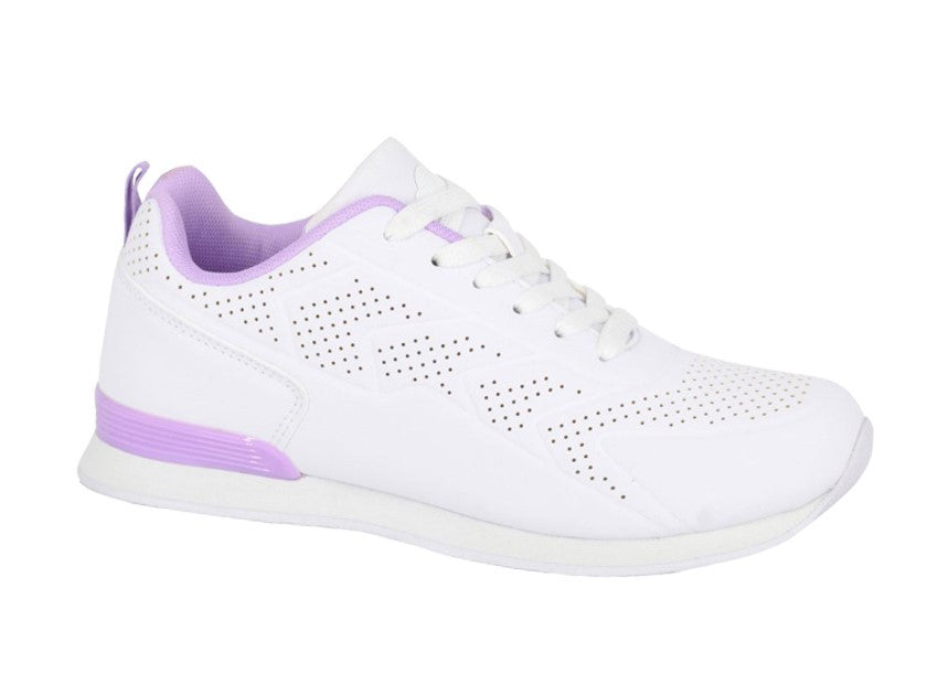 DEK Ladies Lawn Bowling Shoes – White & Lilac