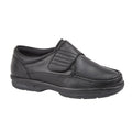 Dr Keller Mens Leather Orthopaedic Strap Up Shoes Black