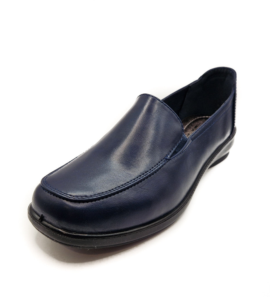 Dr Lightfoot Womens Memory Foam Slip On Shoes Navy