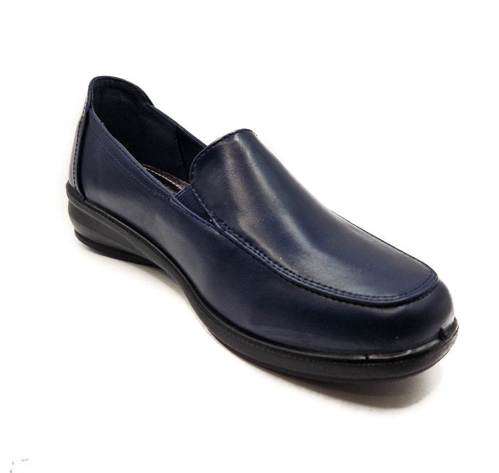 Dr Lightfoot Womens Memory Foam Slip On Shoes Navy