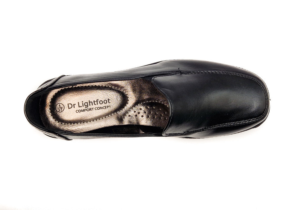 Dr Lightfoot Womens Memory Foam Slip On Shoes Black